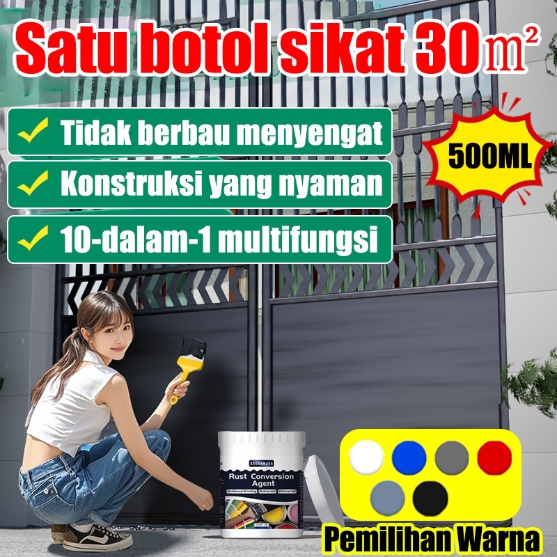 【0 Formaldehida】Cat anti karat Metal Pengeringan cepat 6 jam Cat penghilang karat Kirim alat Anti Ru