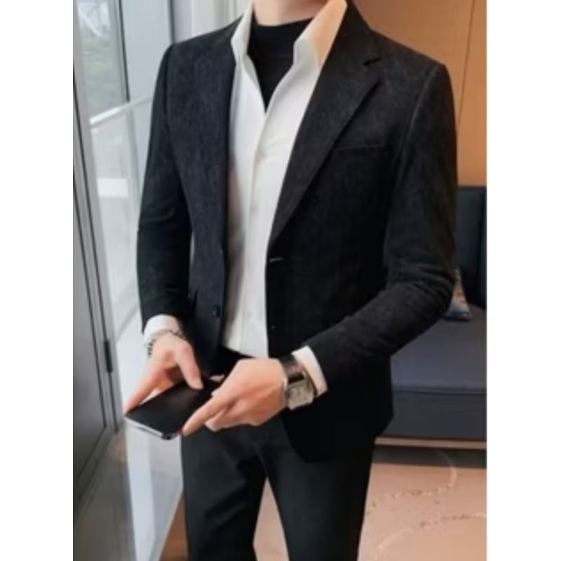 NEW Blazer Corduroy Pria Jas Corduroy Pria Casual