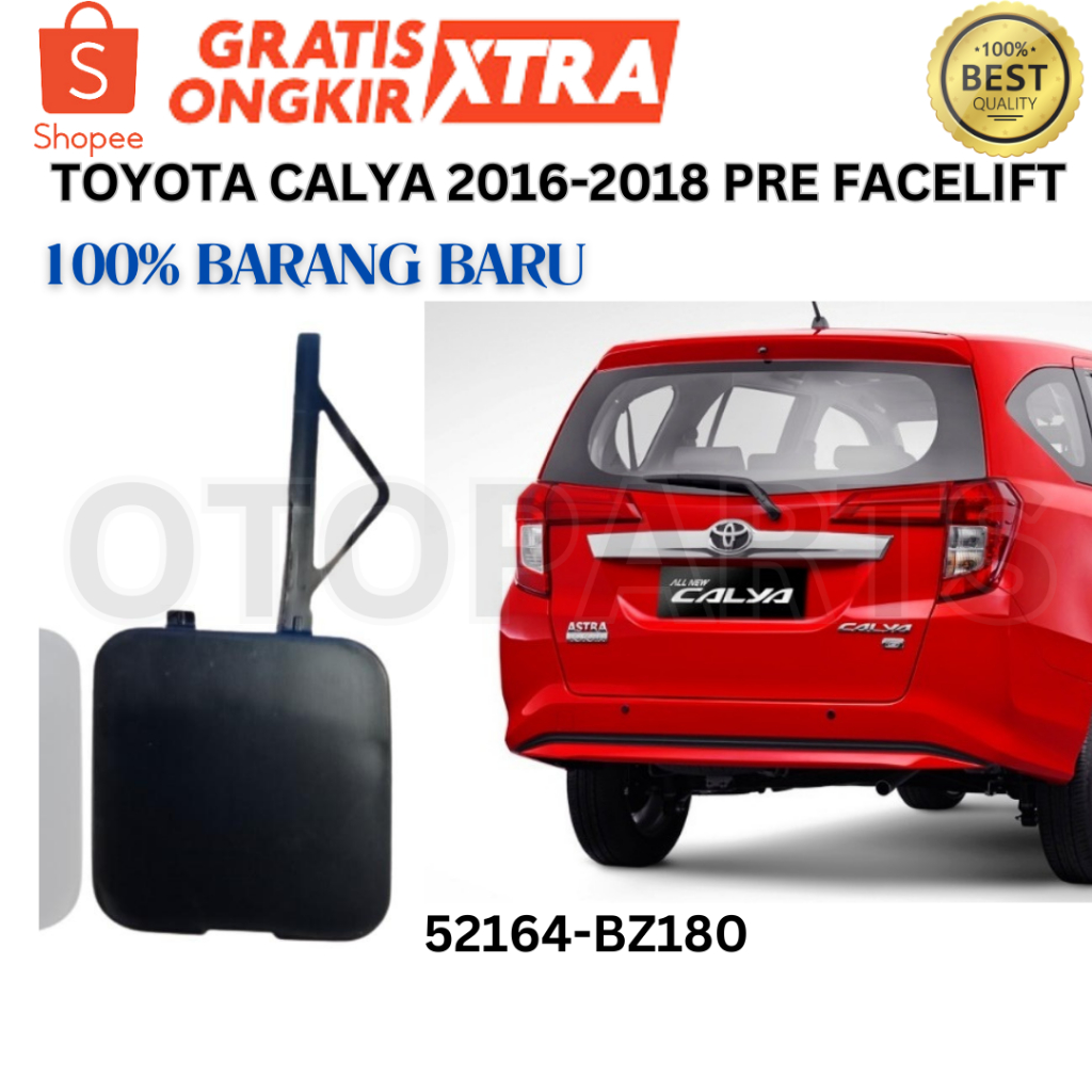 COVER TUTUP DEREK TOWING BUMPER BELAKANG SIGRA CALYA 2016 2017 2018 2019 2020 2021 2022 2023 BARU OE