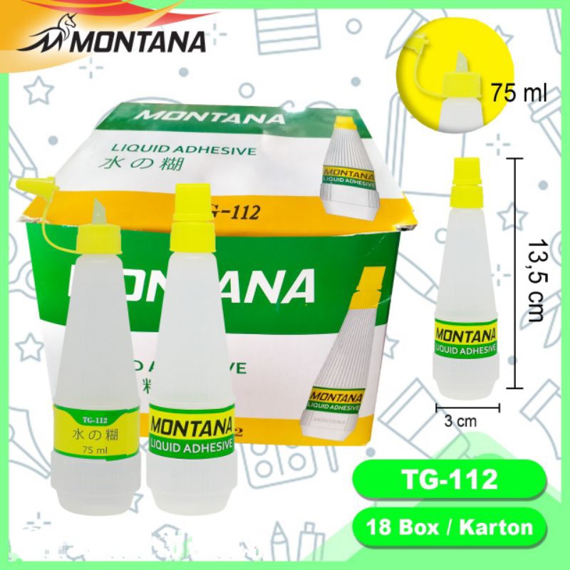 

GLUE LEM 75ML MONTANA TG 112 POVINAL LEM SLIME MURAH