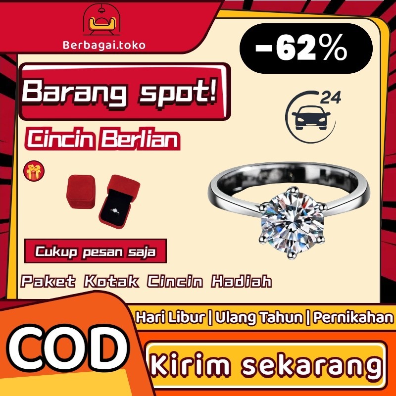 【Penawaran Eksklusif】Cincin Couple Pasangan Wanita Lamaran Tunangan 1 gram Buat Pacar Cranberry jewe