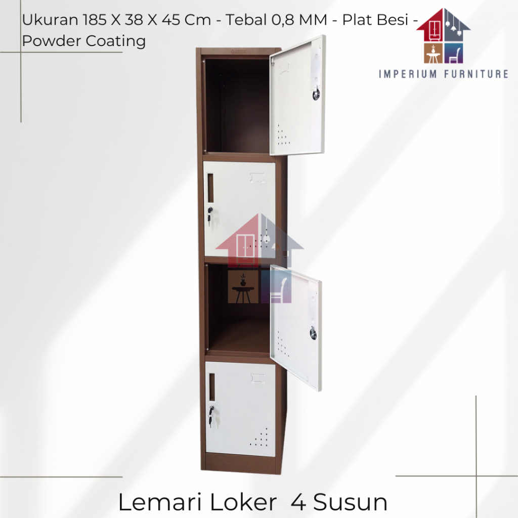 Loker Besi / Lemari Loker Besi / Loker 4 Pintu / Loker Besi 4 Pintu