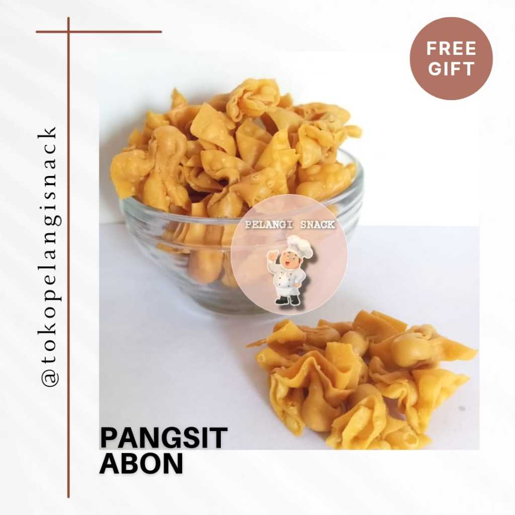 

[250 gr] Pangsit Cumi Abon Enak Renyah Gurih