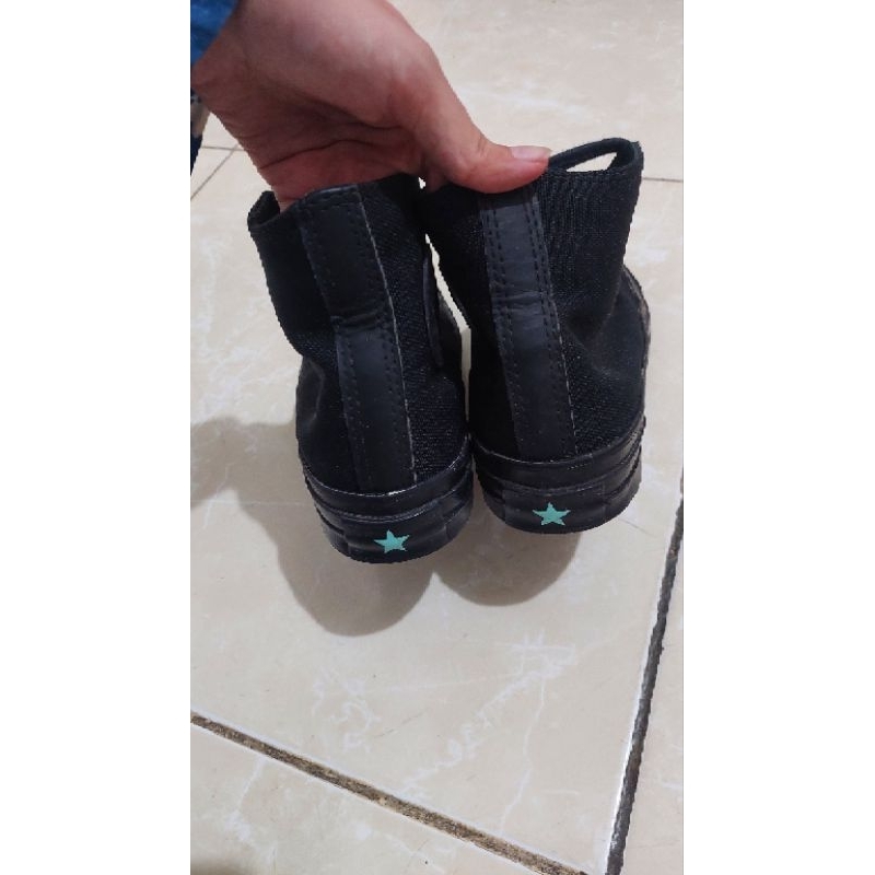 Preloved Converse chuck 70 Zip Black Electric Aqua original second minus box