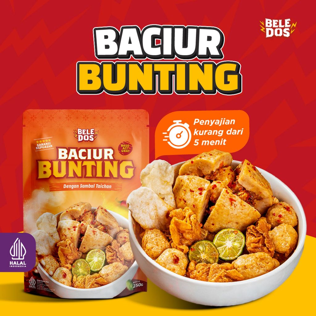 

Beledos Baciur Bunting Beranak 250 Gram dengan Sambal Taichan