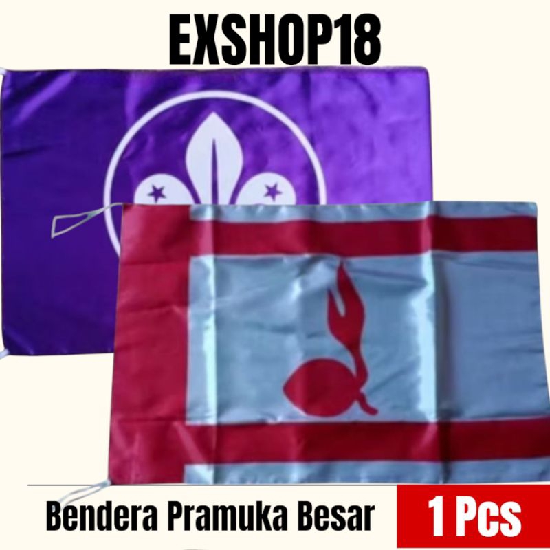 Bendera Pramuka Sablon Besar / Bendera Tunas Kelapa Pramuka / Bendera Wosm