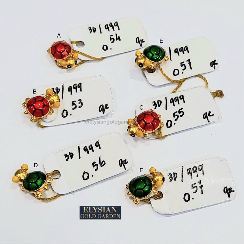 Charm Emas Kura-Kura Gelang Tali