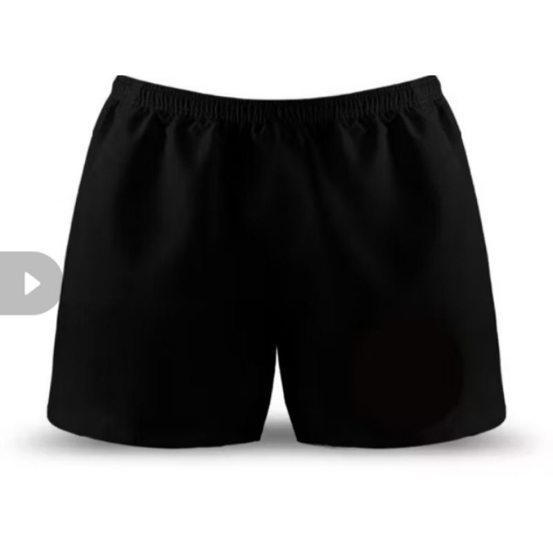 celana pendek kolor boxer hitam polos pria wanita