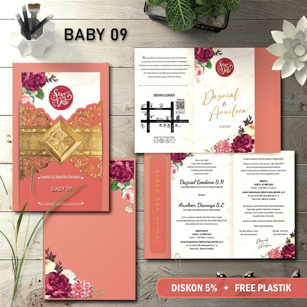 Blangko Baby 09 (Amplop + Isi), Blanko Undangan Baby 09, Blangko Undangan, Undangan Murah