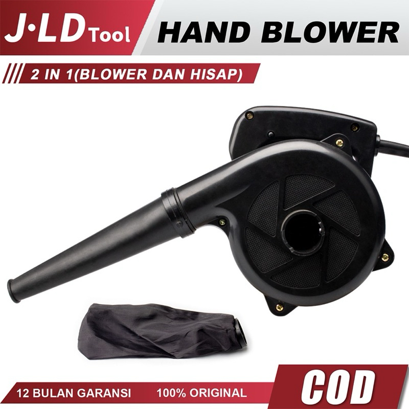 JLD Hand Blower Angin Kencang Listrik Blower Keong Portable Blower Dan Vakum 2in1 Peniup Debu Penger