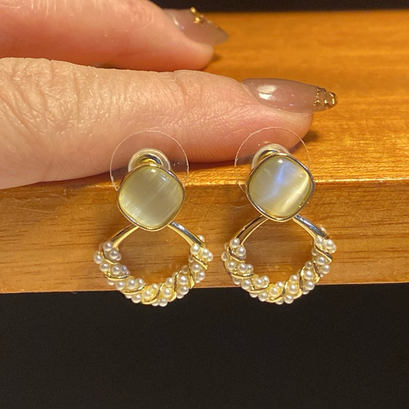 Graceofyou - Moonlight Pearl Earrings - Anting Mutiara Korean Style - Anting Wanita Remaja Daily KKV