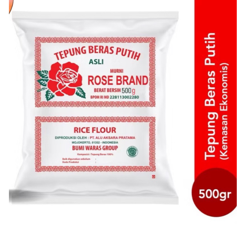 

Tepung beras rose brand 500 gr