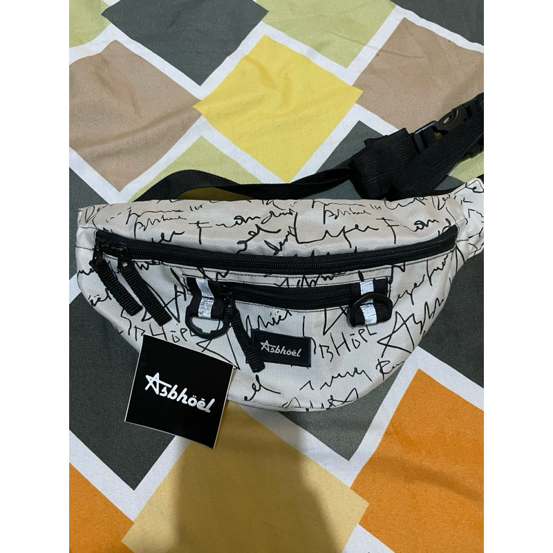 Asbhoel Waistbag “Signfull” White Fullprint