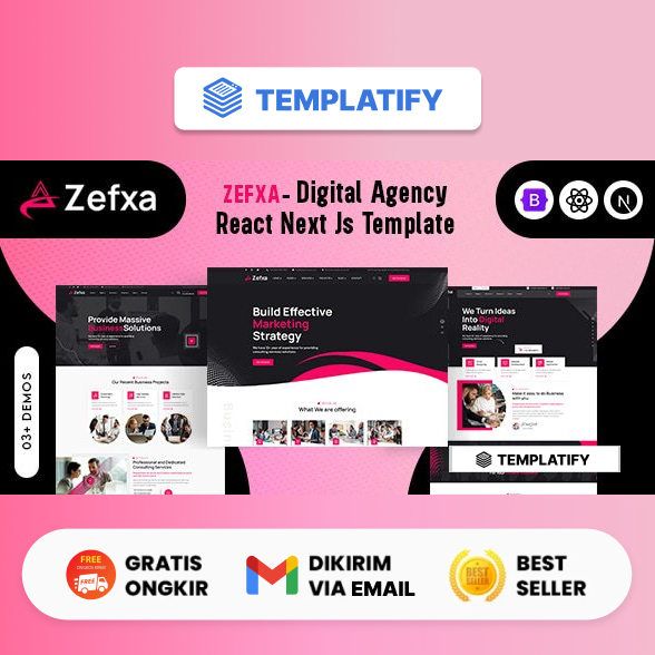 Zefxa - Digital Agency React Next Js Template Other Agency Website