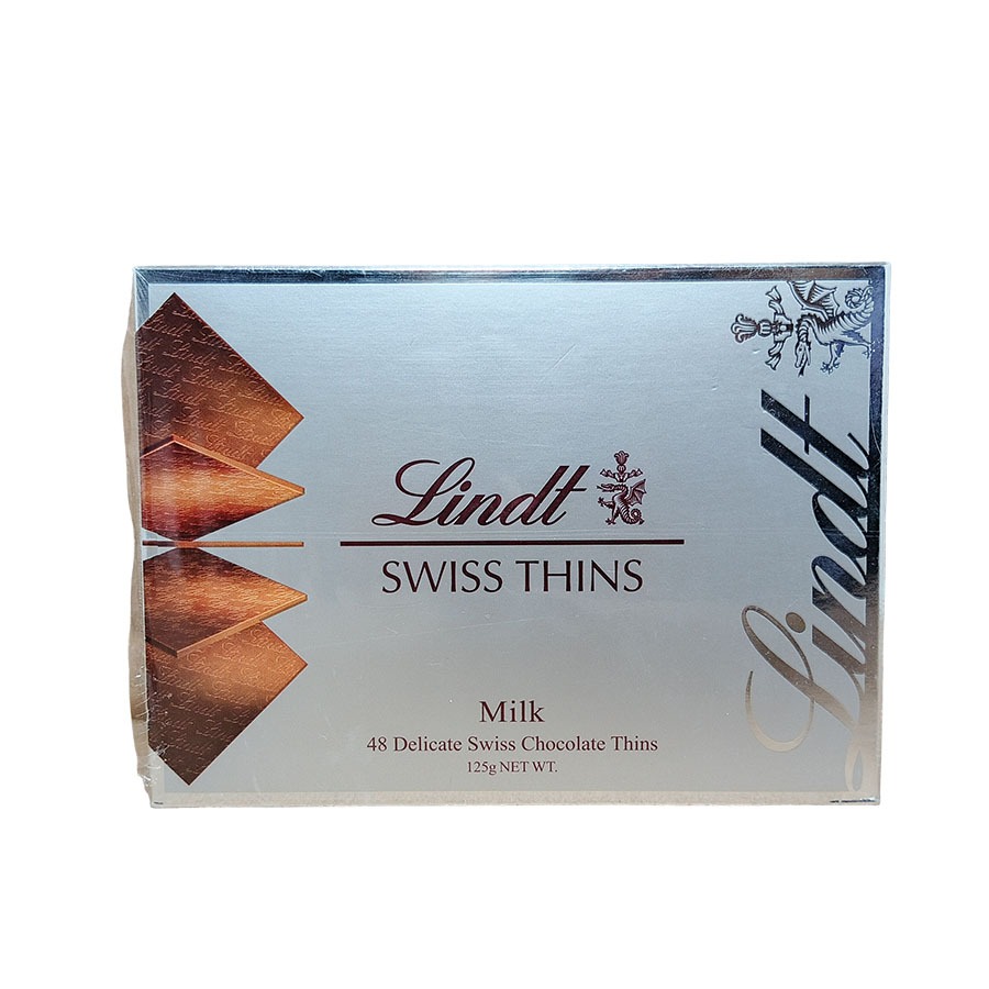 

LINDT SWISS THINS MILK CHOCO 125 GR