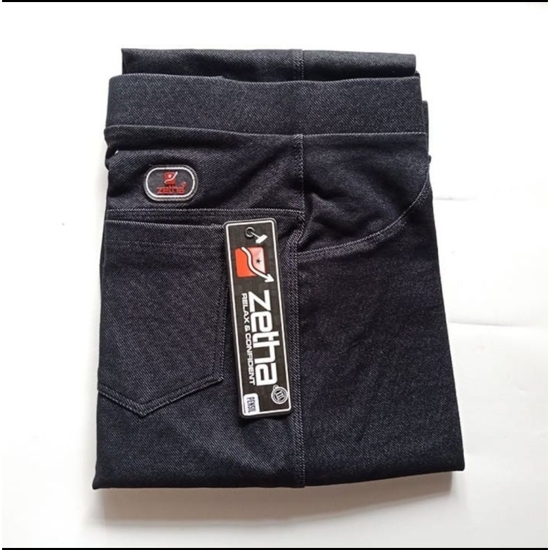 Celana Panjang Wanita Warna Denim Hitam Zetha Celana Kerja Legging Wanita Zetha Celana Olahraga
