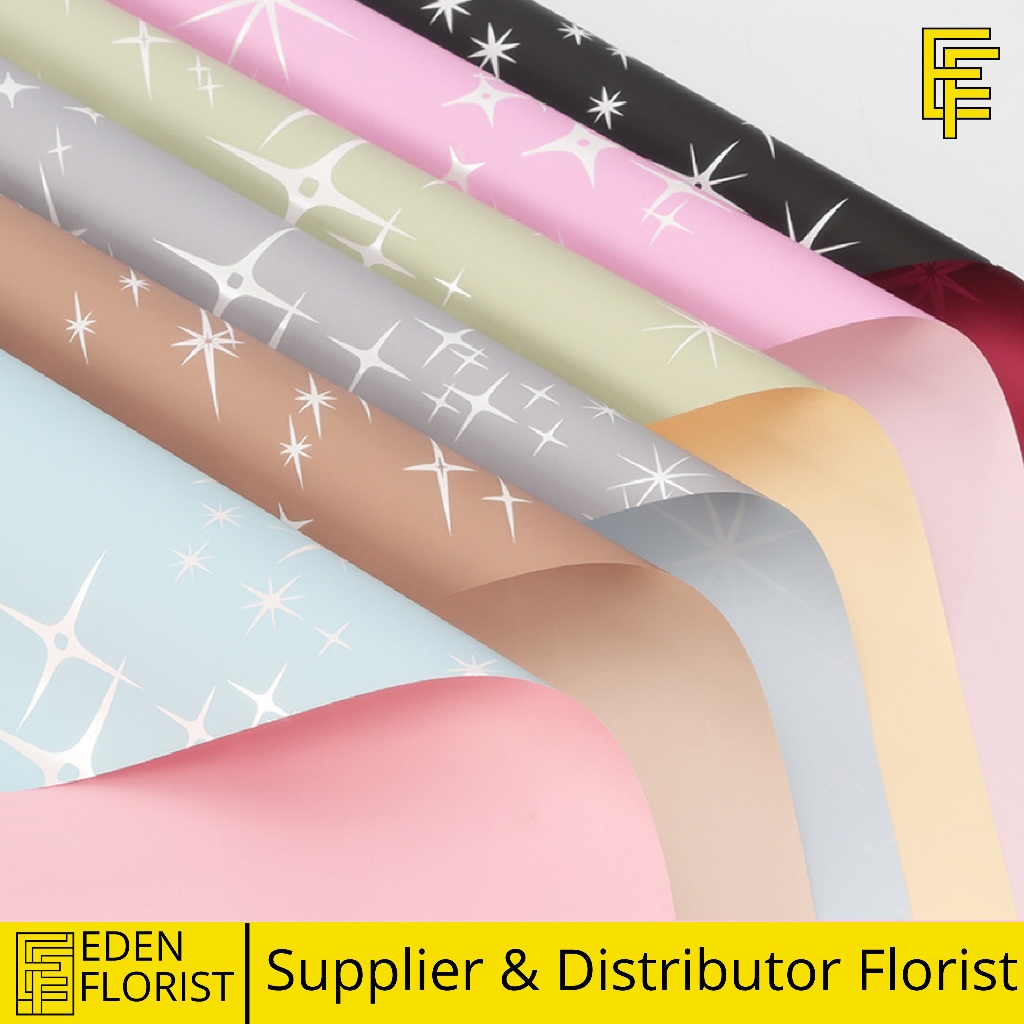

EdenFlorist Flower Wrapping Paper Dua Warna Kertas Buket Bunga Florist Cellophane Pastel Ecer COD KB6022