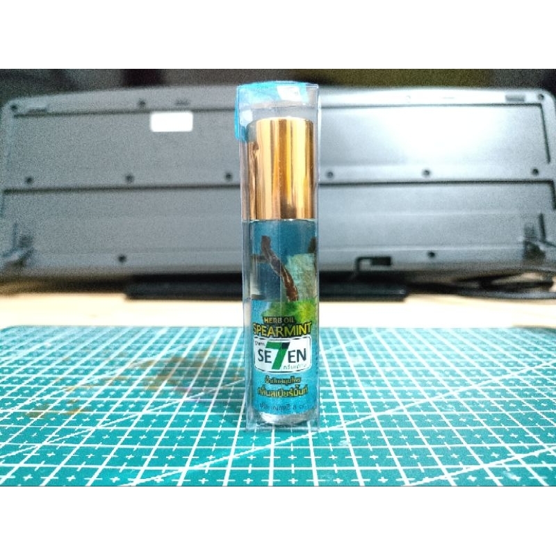 Minyak Angin Green 7 Herb Oil Balm Spearmint Original Green Se7en Thailand 8ml
