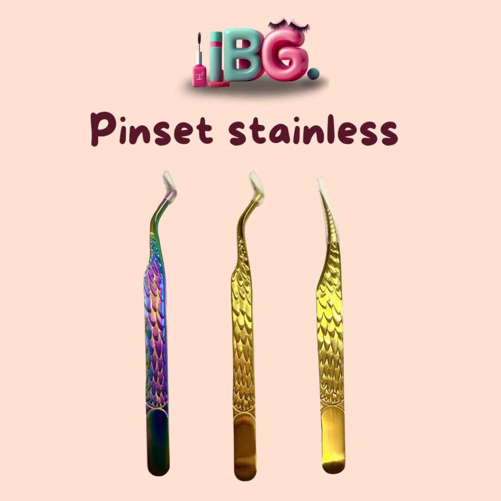 Pinset Stainless Eyelash Pinset Eyelash Extension Profesional Pinset Antistatis Eyelash Extension