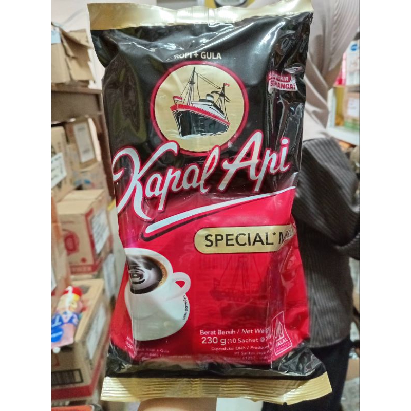 

Kapal Api Special Mix Kopi Bubuk + Gula 10pcs x 23gr