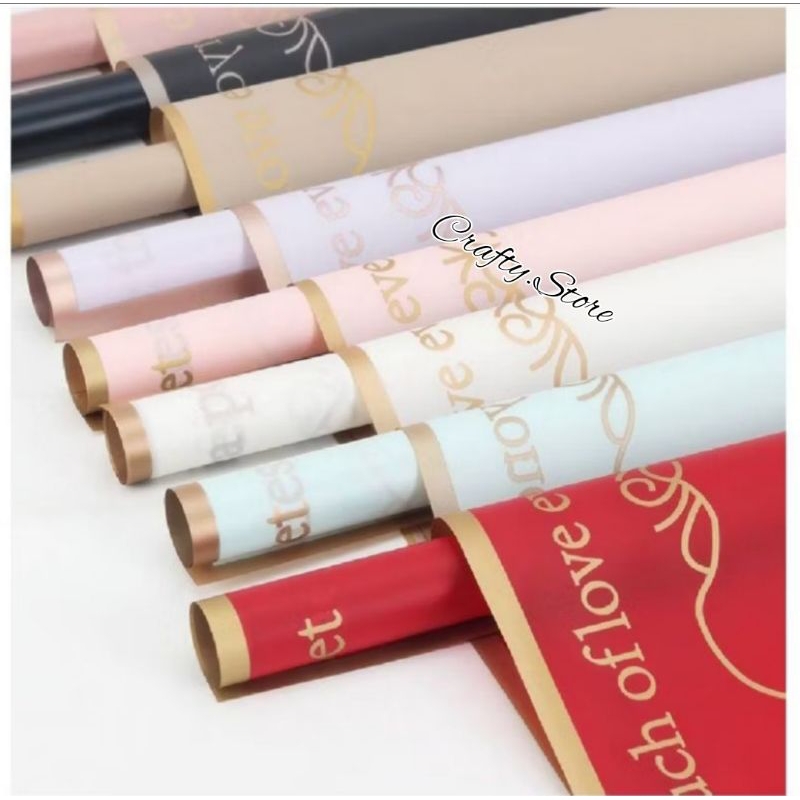 

Wrapping Paper Motif Gift Flower Wrapping Cellophane Kertas Buket Bunga Floral Wrapping Buket Kertas Bunga Florist Waterproof Paper Buket Wisuda Money Bouquet
