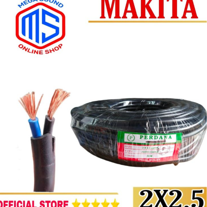 Kabel Audio Perdana 2x2.5mm 50M