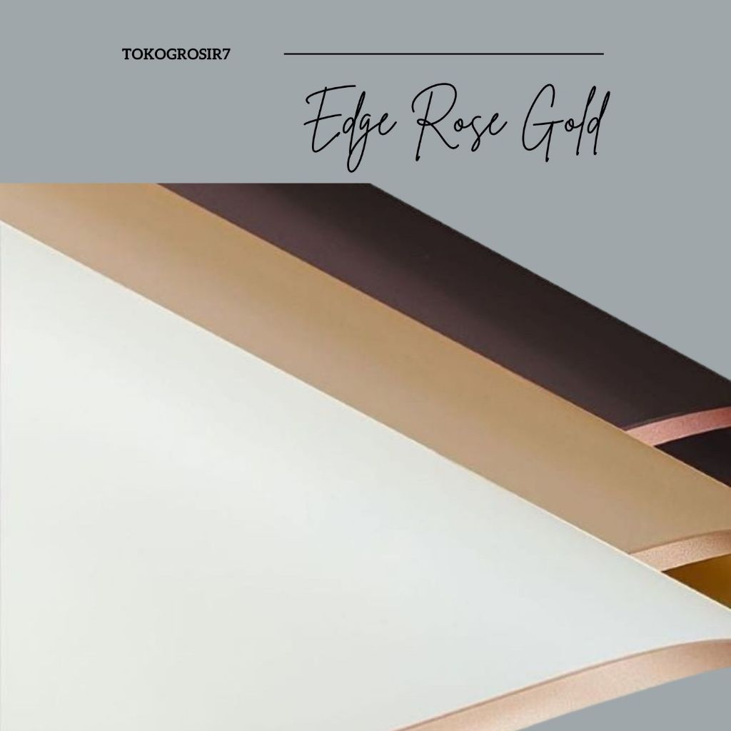 

(SW) Wrapping Paper Edge Rose Gold Line Cellophane Kertas Buket Handbouquet / buket bunga / dekorasi