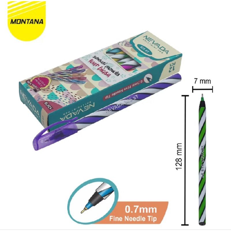 

PEN LILIN SPIRAL ULIR 12PCS NEVADA 925ST BALLPOINT PENA PULPEN MURAH