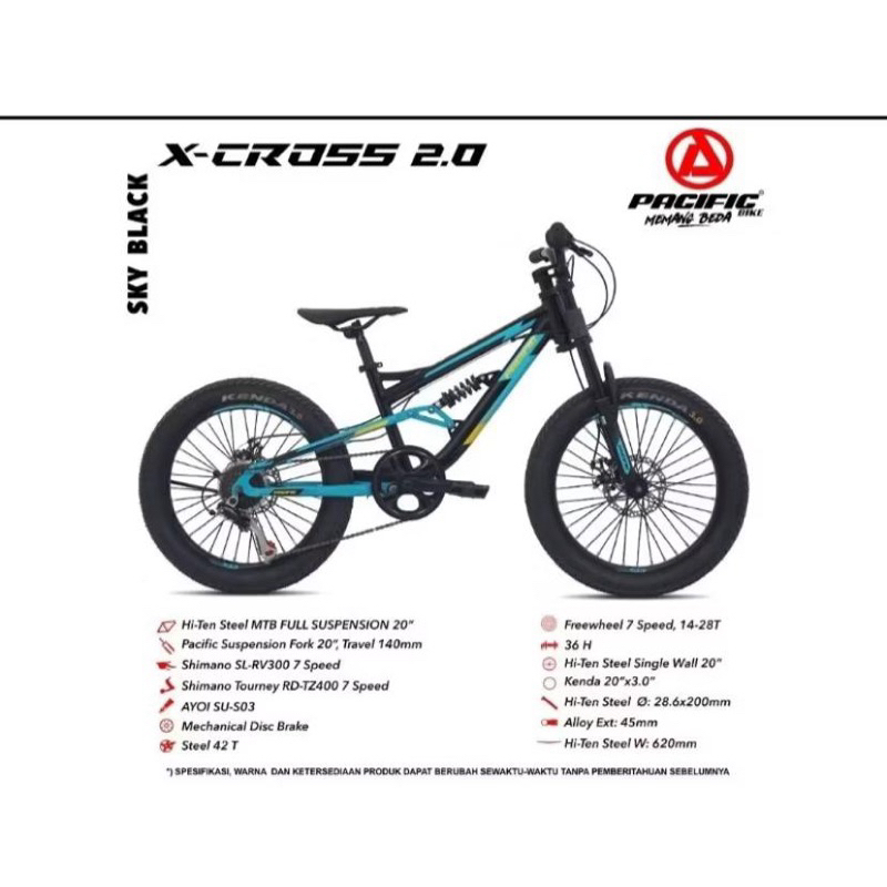 Sepeda Pacific 20 Inch MTB X-CROSS 2.0