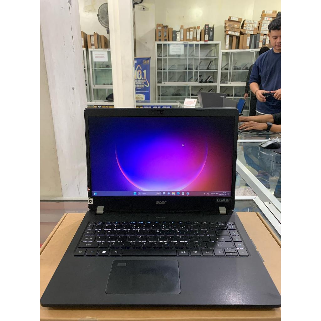 LAPTOP ACER TRAVELMATE P214 Core i5-11 RAM 8GB/SSD 256GB WIN11 LAYAR14"FHD SLIM LIKENEW