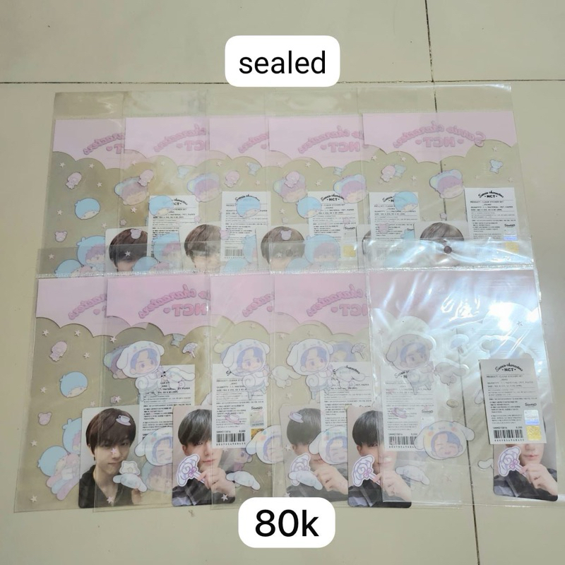 [SEALED STICKER+PC]MD NCT X SANRIO CLEAR STICKER SET MEMBER JENO JISUNG