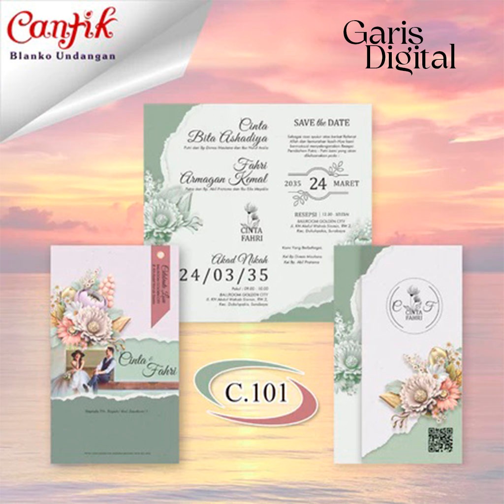 CANTIK 101 | CETAK UNDANGAN | UNDANGAN PERNIKAHAN