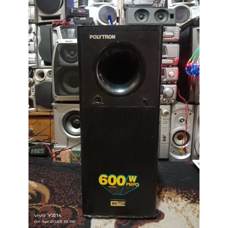 SUBWOOFER AKTIF POLYTRON BIG BAZZ PSW 500 C KUNING LIMITED EDITION