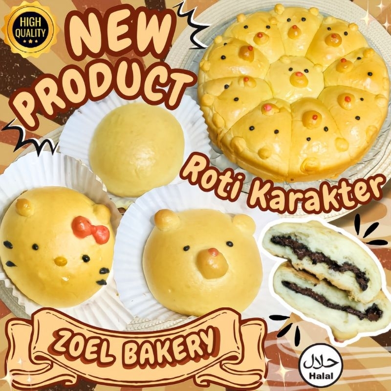 

Roti Sobek Karakter Zoel Bakery, Sobek Karakter & Polos, Halal