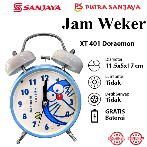 Jam Weker Alarm XT401 Doraemon