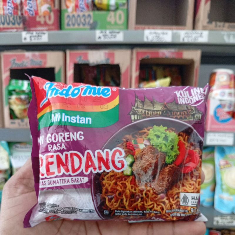 

Indomie mi instan mi goreng rasa rendang UK 91 gr
