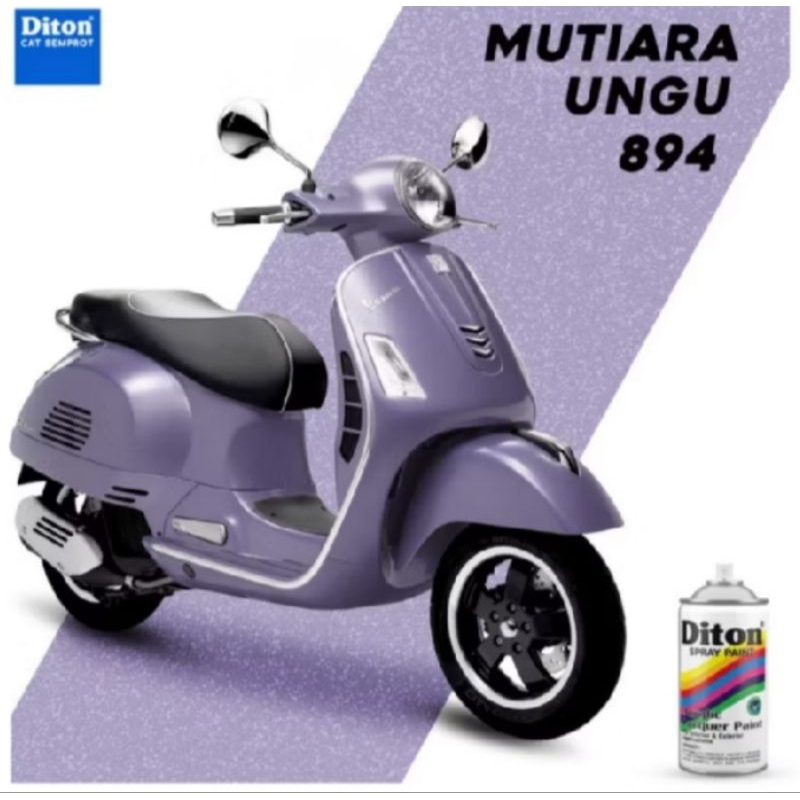 CAT SEMPROT AEROSOL DITON 894 MUTIARA UNGU SATIN ACRYLIC LACQUER PAINT SPRAY WARNA PASTEL VIOLET