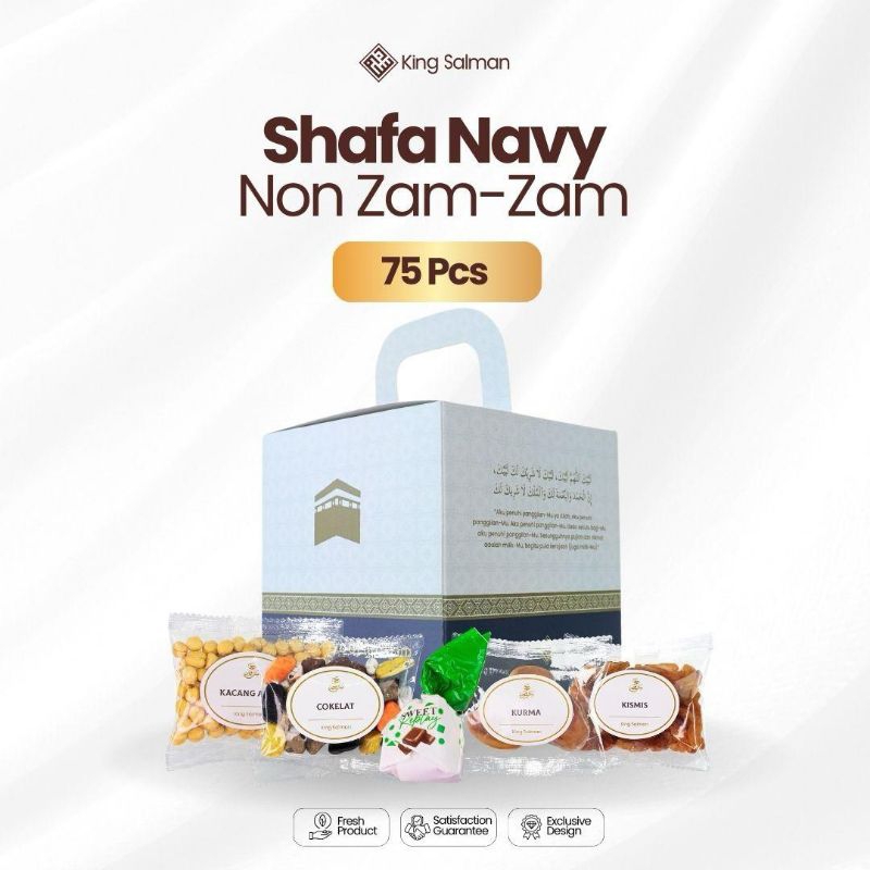 

Paket Hadiah Umroh & Haji Premium - King Salman Gift | SHAFA (Non Zam-Zam) NAVY 75 PCS