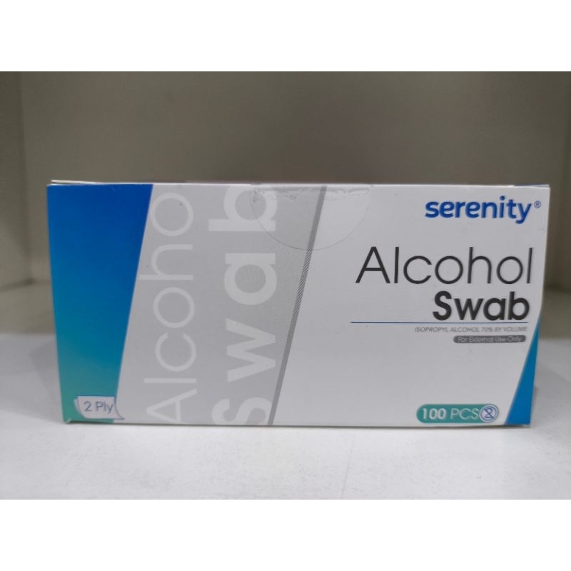 SERENITY ALCOHOL,SWAB 2PLY 100pcs