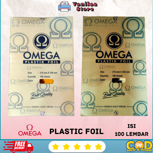 

Omega plastic foil emas, silver ukuran 215mm X 330mm