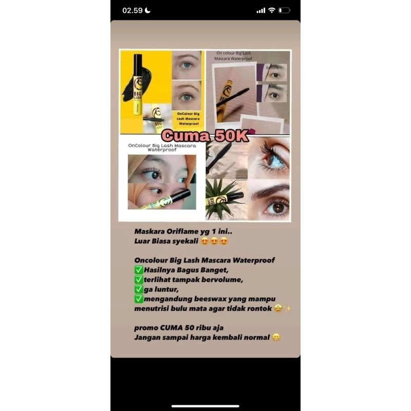 bazzar mascara on colorur oriflame leks.