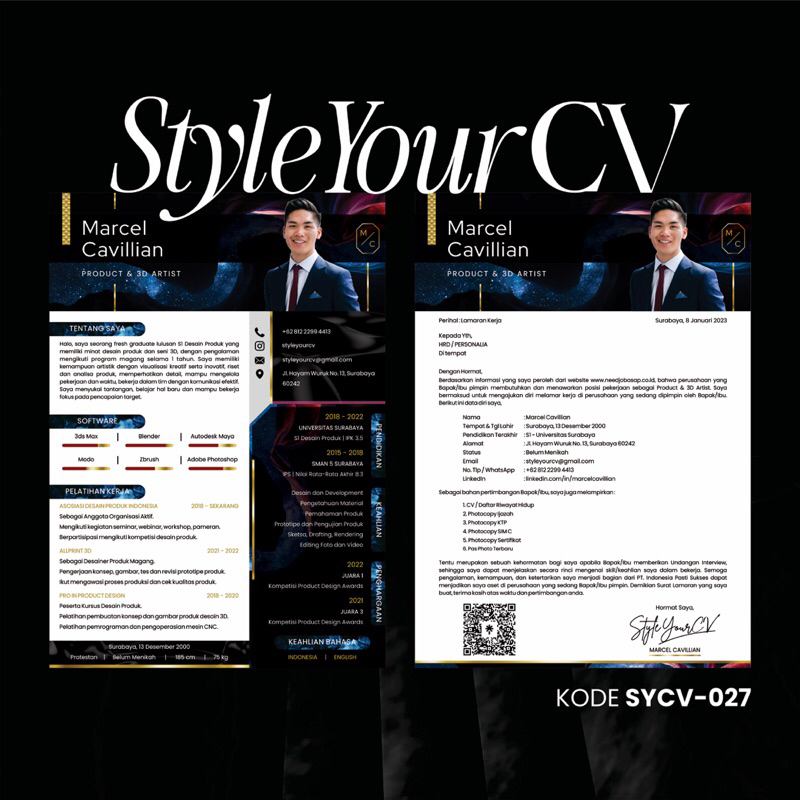 

BELI 1 CV & Surat Lamaran Digital KODE SYCV-027