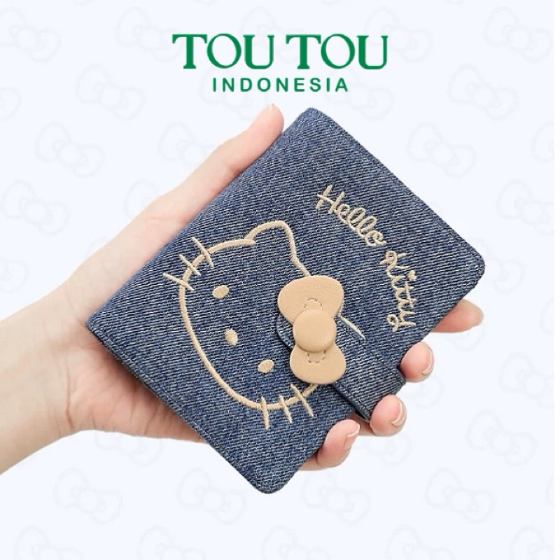 Toutou Wallet Denim x Hello Kitty