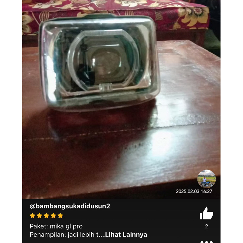mika lampu depan gl pro neotek neotec bening tanpa garis