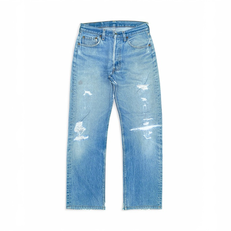 Vintage Distressed Levis Jeans 501 Original Fit 30x36