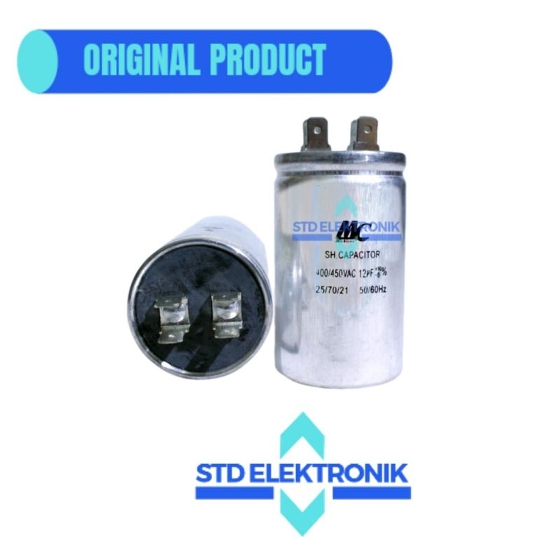 Capasitor AC samsung 1/2 PK 12 uf merk MC - Kapasitor ac MC 12 mikro bisa untuk samsung 1/2 PK