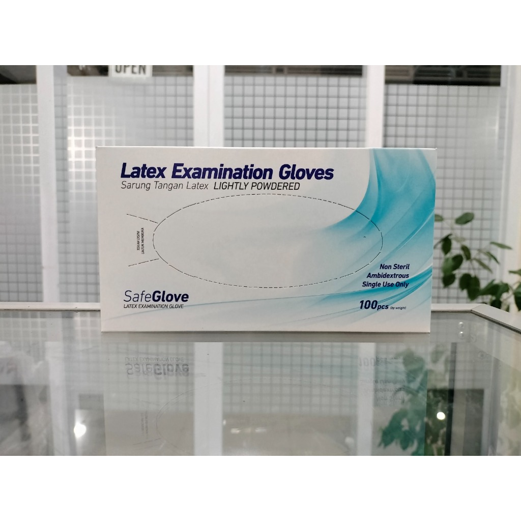 ONEMED SafeGlove Sarung Tangan Onemed Sarung Tangan Powder Sarung Tangan Medis 1 Box isi 100 pcs