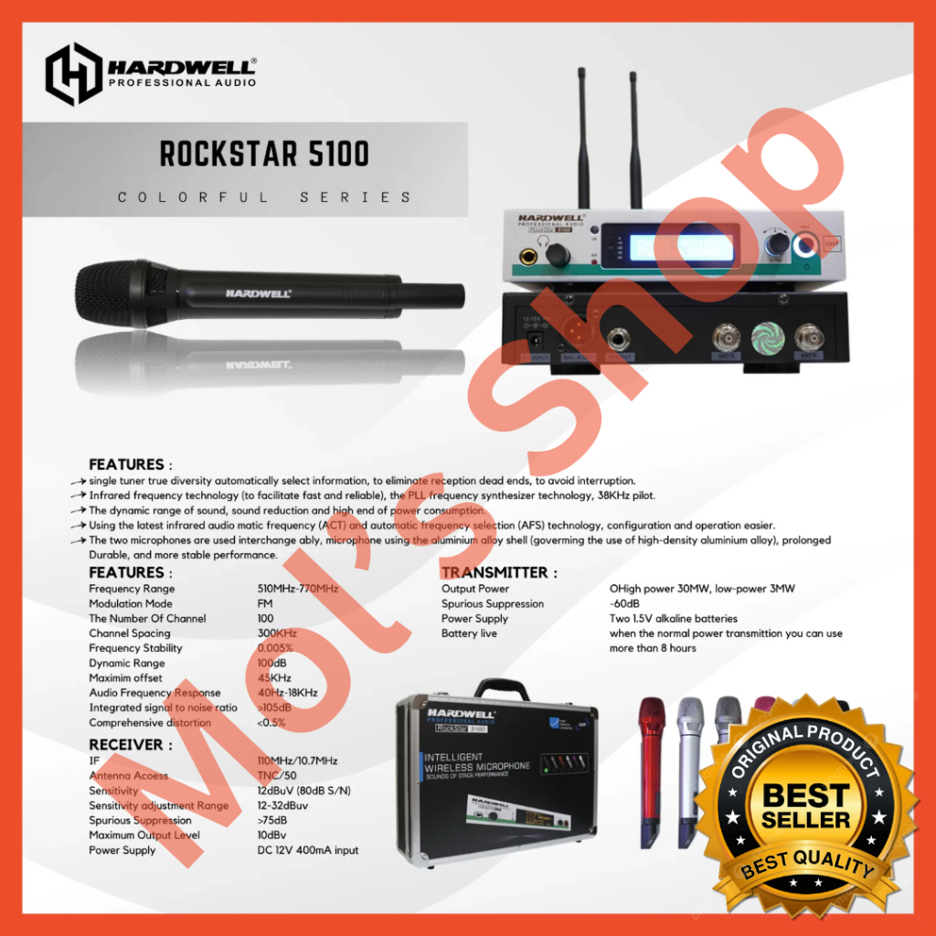 Hardwell Wireless Mic Rockstar 5100