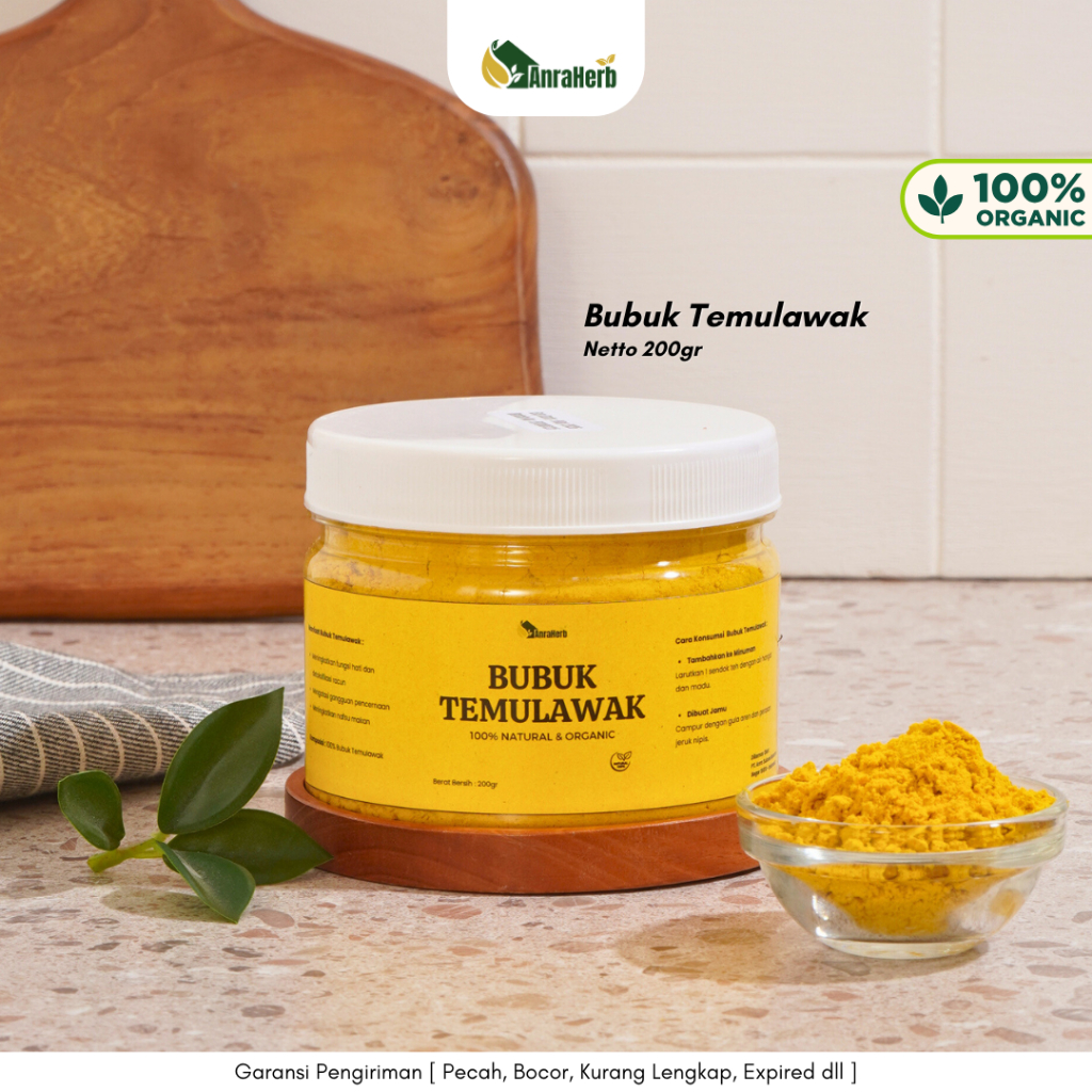 

AnraHerb Bubuk Temulawak 200gr Organik | Anti Inflamasi Dan Tingkatkan Imun Secara Alami