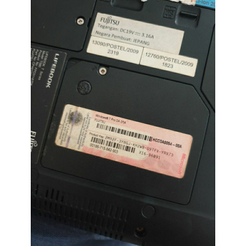 Fujitsu Lifebook T580 core i5 windows 7 pro Bekas